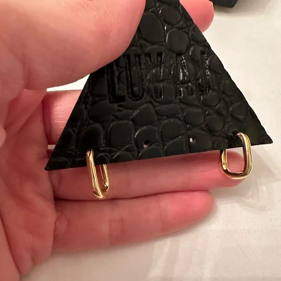 Luv AJ Chain Link Huggie Earrings - Picture 4 of 8